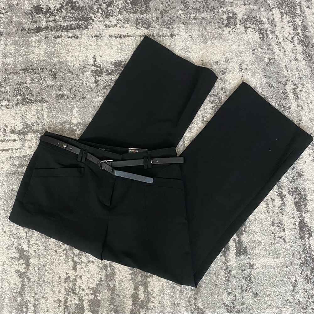Style & Co. || black trousers w/ belt